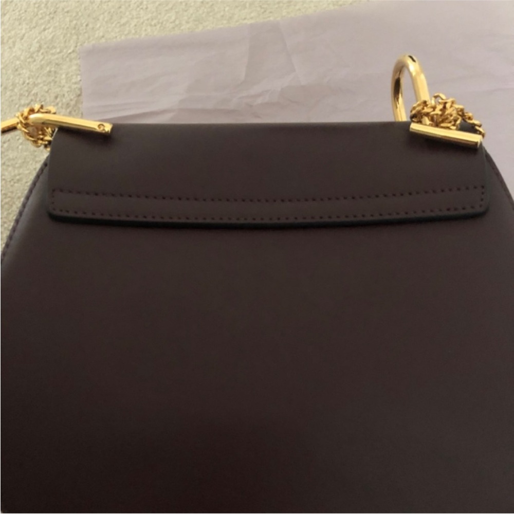 Chloé Small Drew Shoulder Bag - Burgundy Leather & Suede with COA - Authentic ✅ - Picture 7 of 10